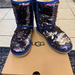 UGG Sequin Winter Boots - Multicolor and Blue